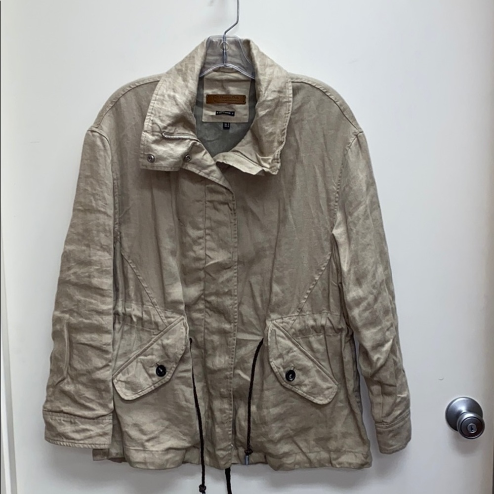 Massimo Dutti Linen Drawstring Jacket Medium - image 1